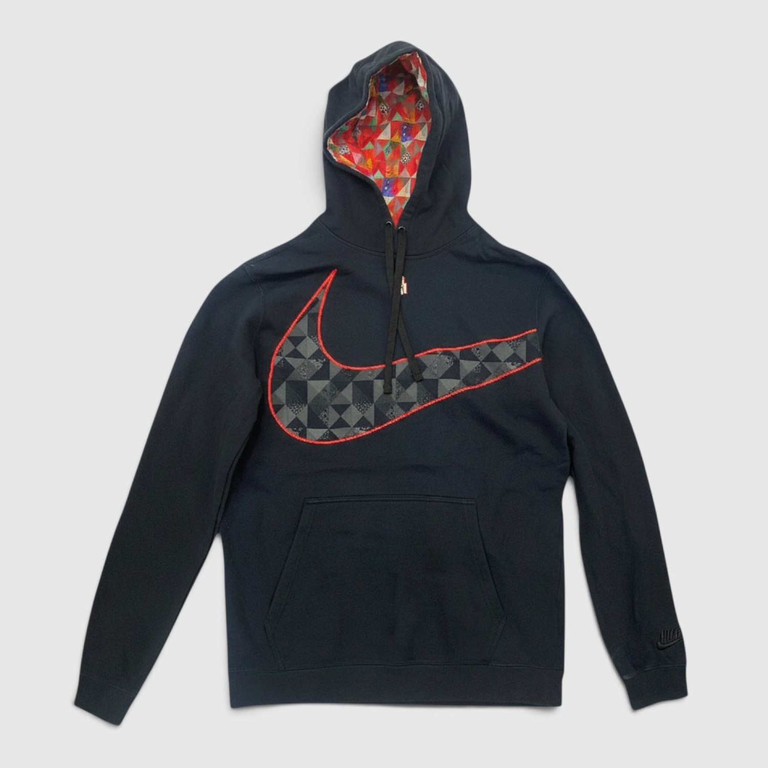 Nike Sportswear Μαύρο Hoodie με Oversized Swoosh / Pre Owned